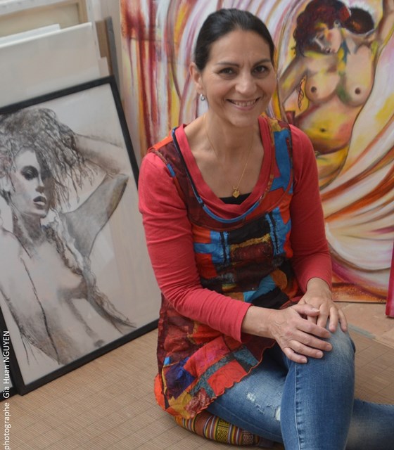 ARTISTE PEINTRE / MARLENE REGAZZONI /Maoni 2015-04-24-MAONI-Atelier-pour-Expo-PUYLOUBIER-3-560x640