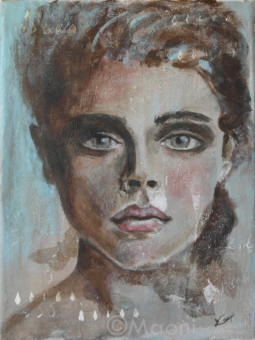 Peinture portrait femme
