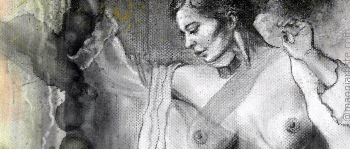 fusain nu feminin artistique Partie du dessin au fusain de l'éclat d'Ariane : fusain nu feminin artistique, FEMME SENSUELLE, fusain nu artistique féminin
