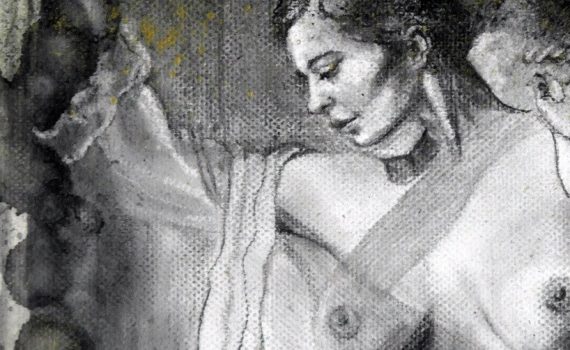 fusain nu feminin artistique Partie du dessin au fusain de l'éclat d'Ariane : fusain nu feminin artistique, FEMME SENSUELLE, fusain nu artistique féminin