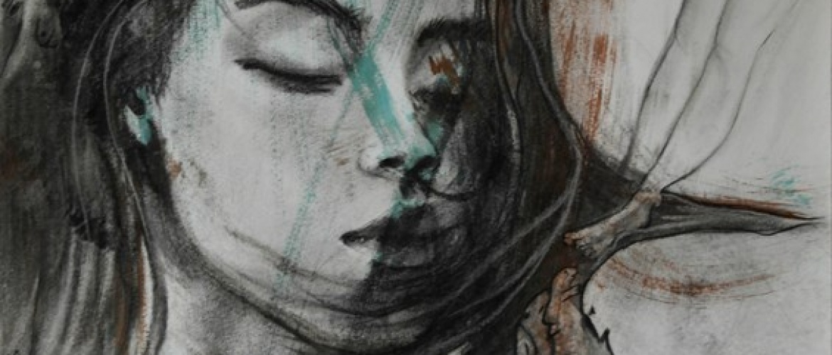 PORTRAIT POETIQUE AU FUSAIN NEVER ALONE MAONI 565x800