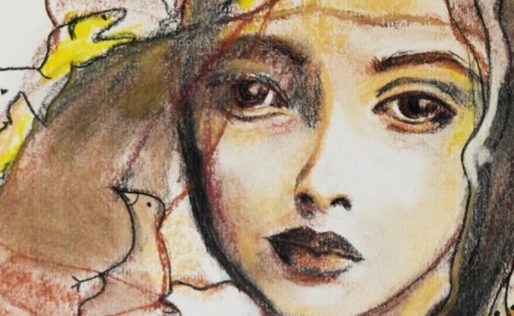 PORTRAIT DE FEMME AUX CRAIES SANGUINES MAONI