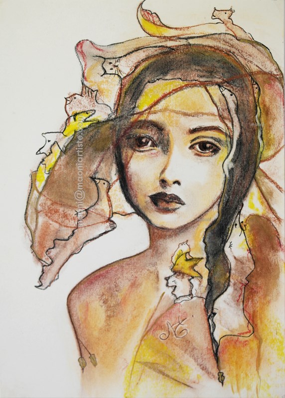 SONATE D'AUTOMNE MAONI portrait sanguine