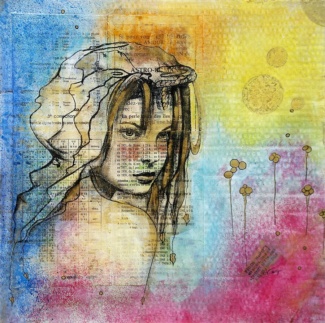 TECHNIQUES MIXTES PORTRAIT COLLAGES ET PEINTURES