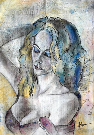 PORTRAIT ROMANTIQUE ET SENSUEL AU FUSAIN