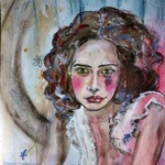 PORTRAIT ROMANTIQUE ET SENSUEL EN MIXED MEDIA