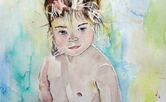 PORTRAIT JOLIE PETITE FILLE SONGEUSE