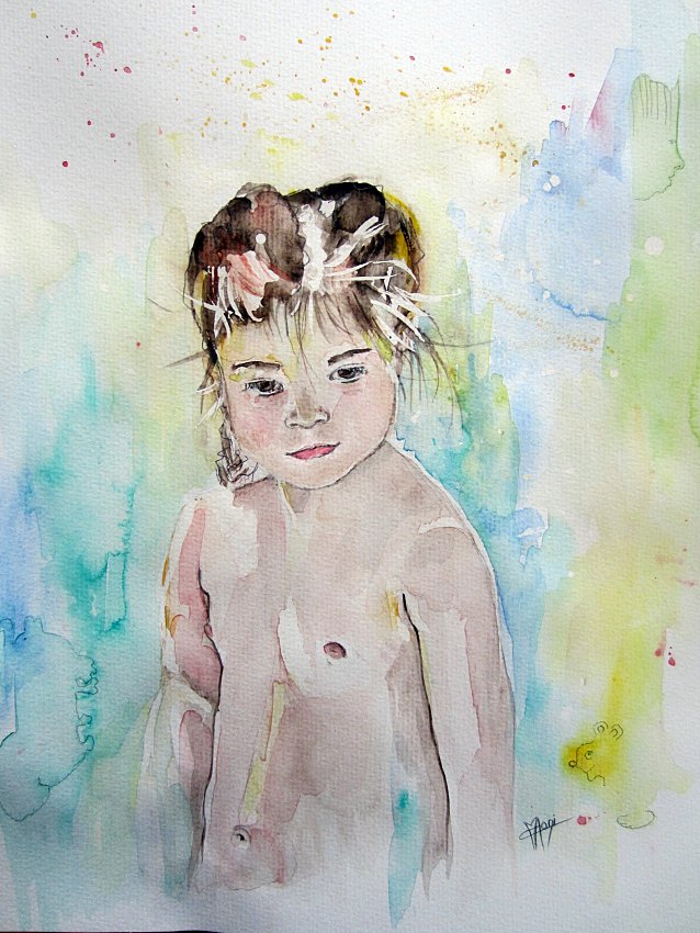 PORTRAIT JOLIE PETITE FILLE SONGEUSE